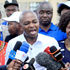 FKF president Nick Mwendwa, flanked by his deputy Doris Petra