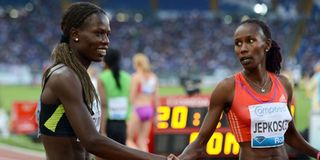 Pamela Jelimo and Janeth Jepkosgei