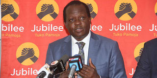 Jubilee Party Secretary-General Raphael Tuju.