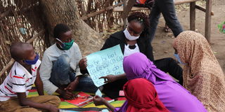 Teaching assistant Sabina Kiambati