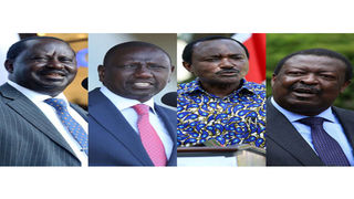 Raila Odinga, William Ruto, Kalonzo Musyoka, Musalia Mudavadi
