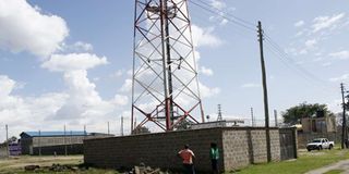 A telephone mast