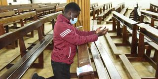 Praying worshipper