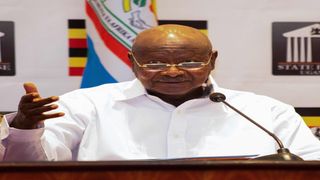 Ugandan President Yoweri Museveni at State House in Entebbe, Uganda in 2018.
