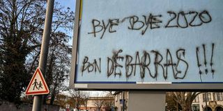 Bye bye 2020 sign in France