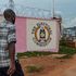 The symbol of Uganda's Electoral Commission on a wall in Kampala, Uganda, on January 4, 2021.