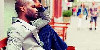 Depressed man