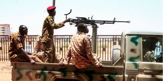 Sudanese army soldiers