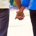Couple holding hands