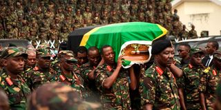 John Magufuli coffin