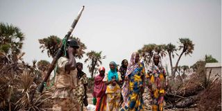 Nigerian soldier in Damasak