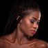 Dark-skinned model