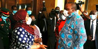 Uhuru Kenyatta and Samia Suluhu