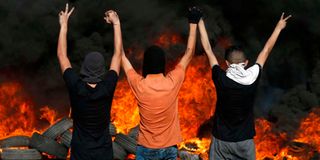 Palestinians demonstrate