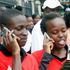 Youths on phone