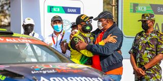 President Uhuru Kenyatta, Safari Rally Star Onkar Rai