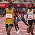 Uganda's Joshua Cheptegei celebrates