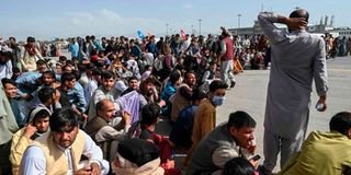Afghan passengers