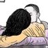 Cuddling couple