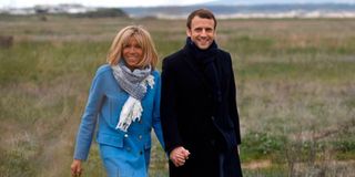 French President Emmanuel Macron and his wife Brigitte Macron