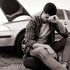 broken down car.