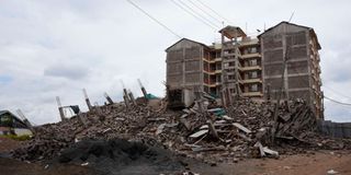 Collapsed building