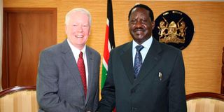 Former US Ambassador to Kenya Michael Ranneberger Raila Odinga