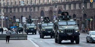 Ukrainian military vehicles