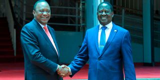 Uhuru kenyatta raila odinga handshake 2018