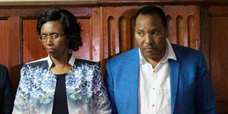 Former Kiambu Governor Ferdinand Waititu and his wife Susan Wangari Ndung’u