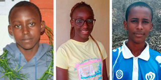 kcpe exams Kevin Kimutai Ngetich, Norah Wanjiru Ayode Aluku and Al-Amin Mahamoud Mohamed Ahmed