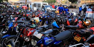 motorbikes impounded, kenyan boda bodas, rogue bodas, boda boda crackdown