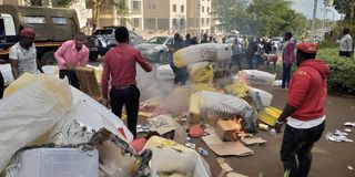UDA materials burnt Embu