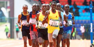 Athletes compete in 5,000 metres race during Kenya Defence Forces Championships