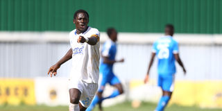 Sofapaka midfielder Lawrence Juma celebrates