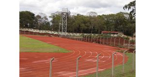 An athletics track at Ruring'u stadium in Nyeri County