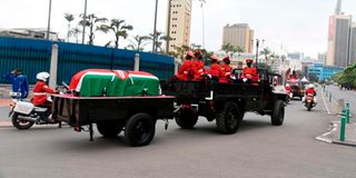 mwai kibaki body parliament public viewing