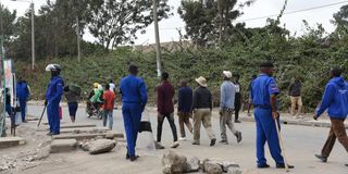 Jacaranda grounds in Nairobi