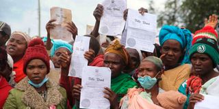 Mau Forest evictees in Narok South s