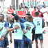 TrailBlazers players celebrate a point 