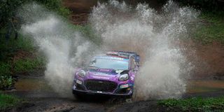 Great Britain's Gus Greensmith navigated by Jonas Andersonn