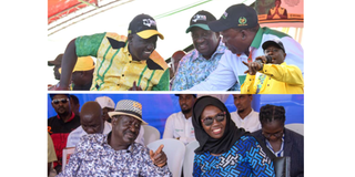 Ruto and Raila on the campaign trail