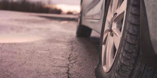 A flat tyre.
