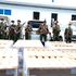 Police officers guard ballot papers at JKIA