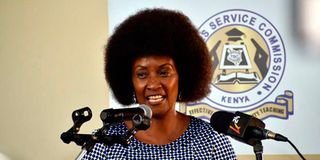Teachers Service Commission CEO Dr Nancy Macharia.