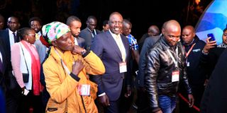 Deputy President William Ruto when he arrived at the Catholic University of Eastern Africa for the Presidential Debate.