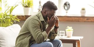 man in distress
