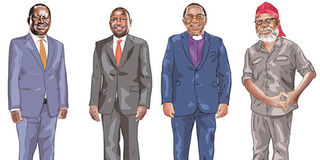 Raila Odinga , William Ruto, David Mwaure Waihiga, George Wajackoyah