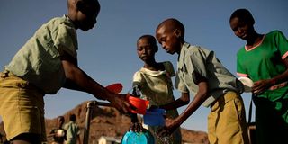 Pupils of El Molo Bay Primary school