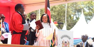 Nakuru County Governor Susan Kihika is sworn into office
